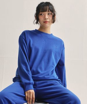 WW 커버 스티치 스웨트 셔츠[울트라마린]