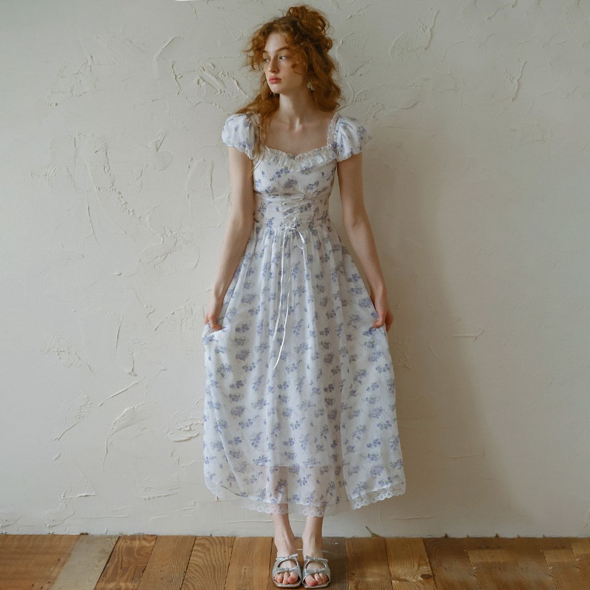 쎄무아듀(CEST MOIDEW) Cest_Floral lace slim waist dress