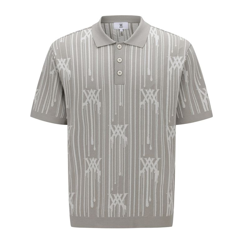 MEN RAIN LOGO SHORT SLEEVE SWEATER_BE