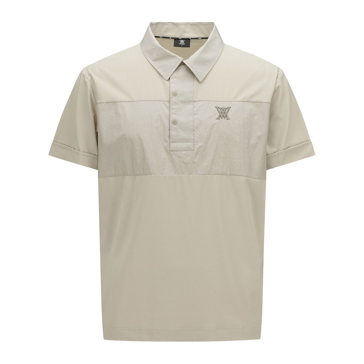 어뉴골프(ANEW GOLF) MEN WOVEN PATCH POINT SHORT T-SHIRT_BE