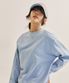 WW 커버 스티치 스웨트 셔츠[스카이블루]
