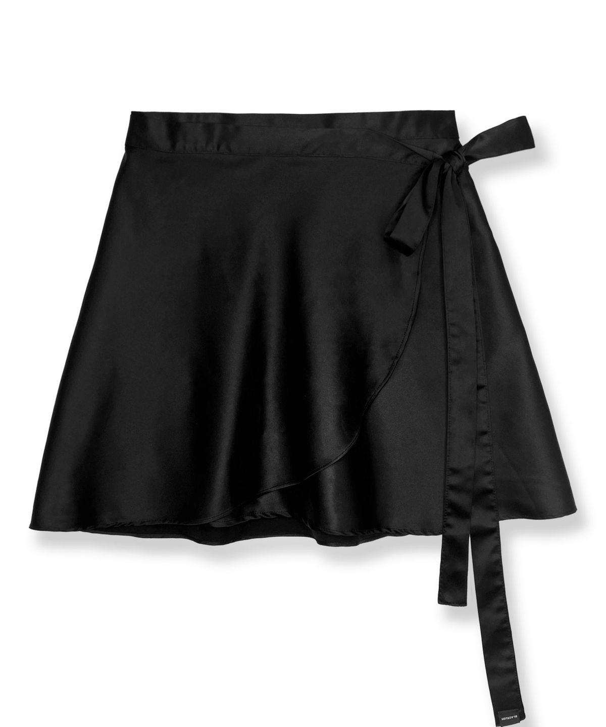 블랙크러쉬(BLACRUSH) Satin Mini Wrap Skirt