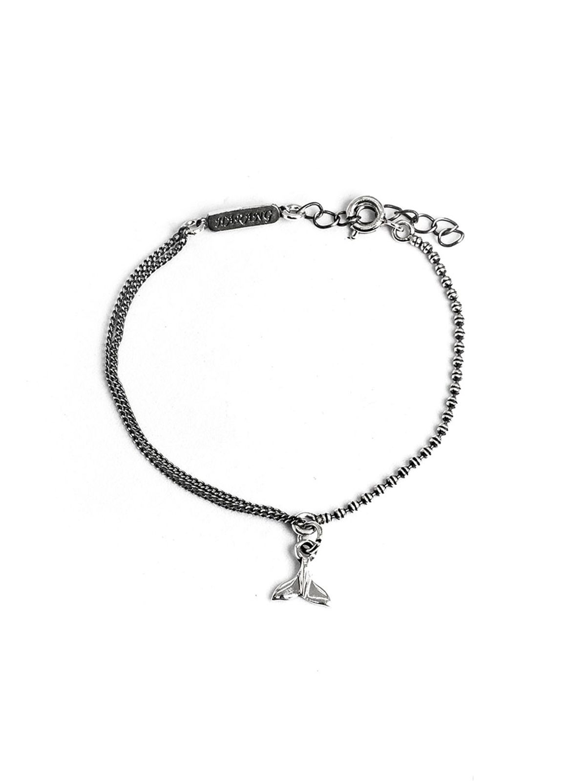 하랑(HARANG) HR 274B_Whale Tail Half &Half Double Chain Bracelet [Ball]