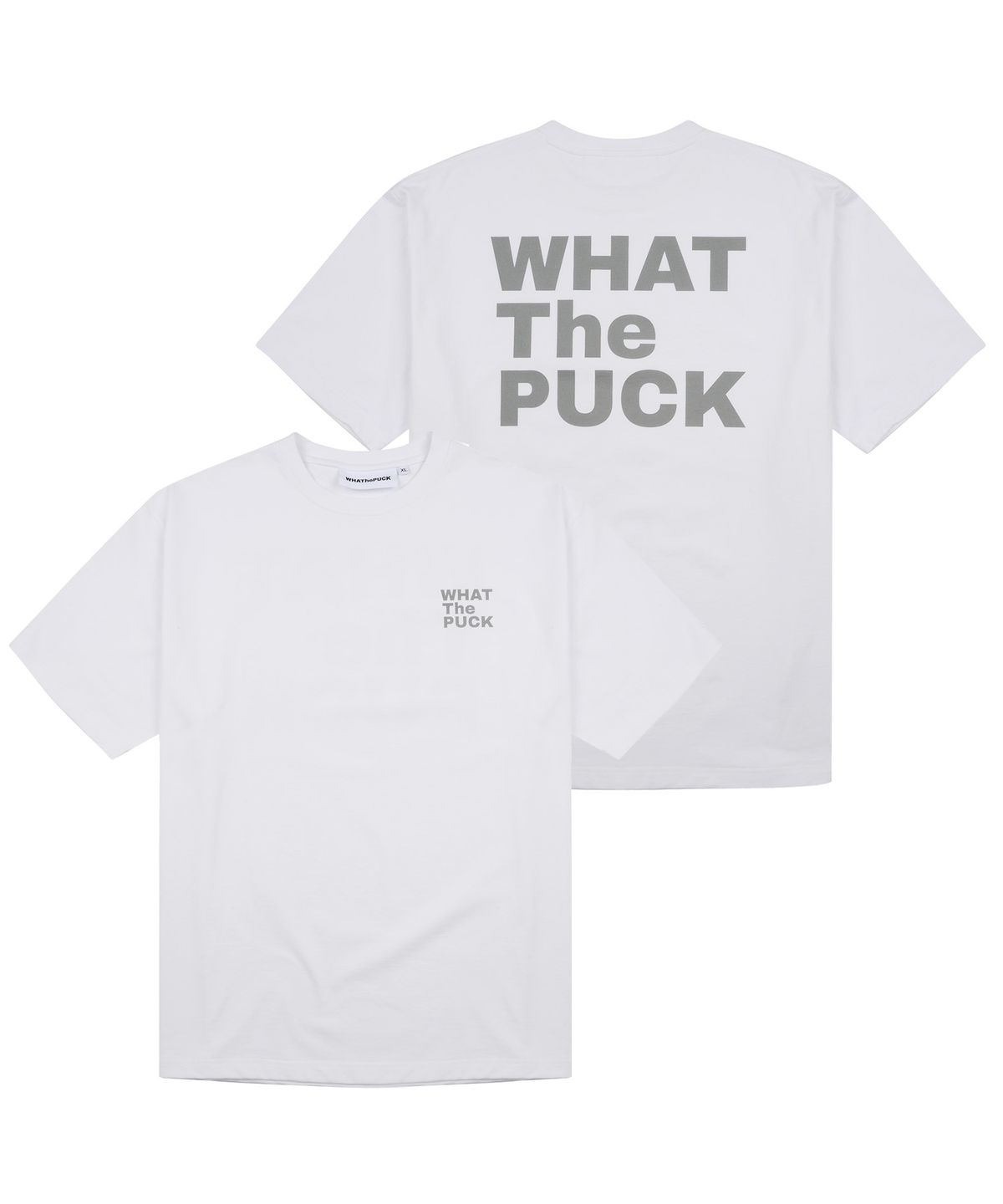 왓더퍽(WHATHEPUCK) WTP 버티컬로고 티셔츠 화이트