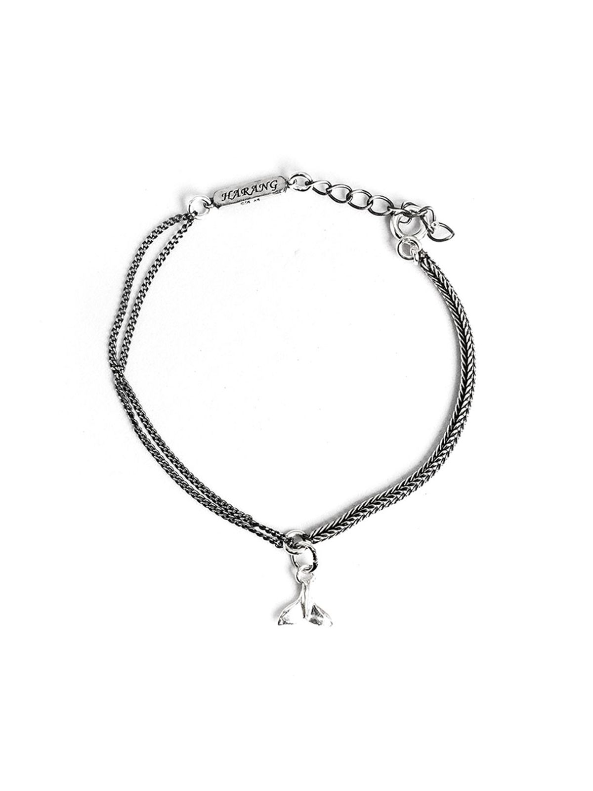 하랑(HARANG) HR 273B_Whale Tail Half &Half Double Chain Bracelet [Wheat]