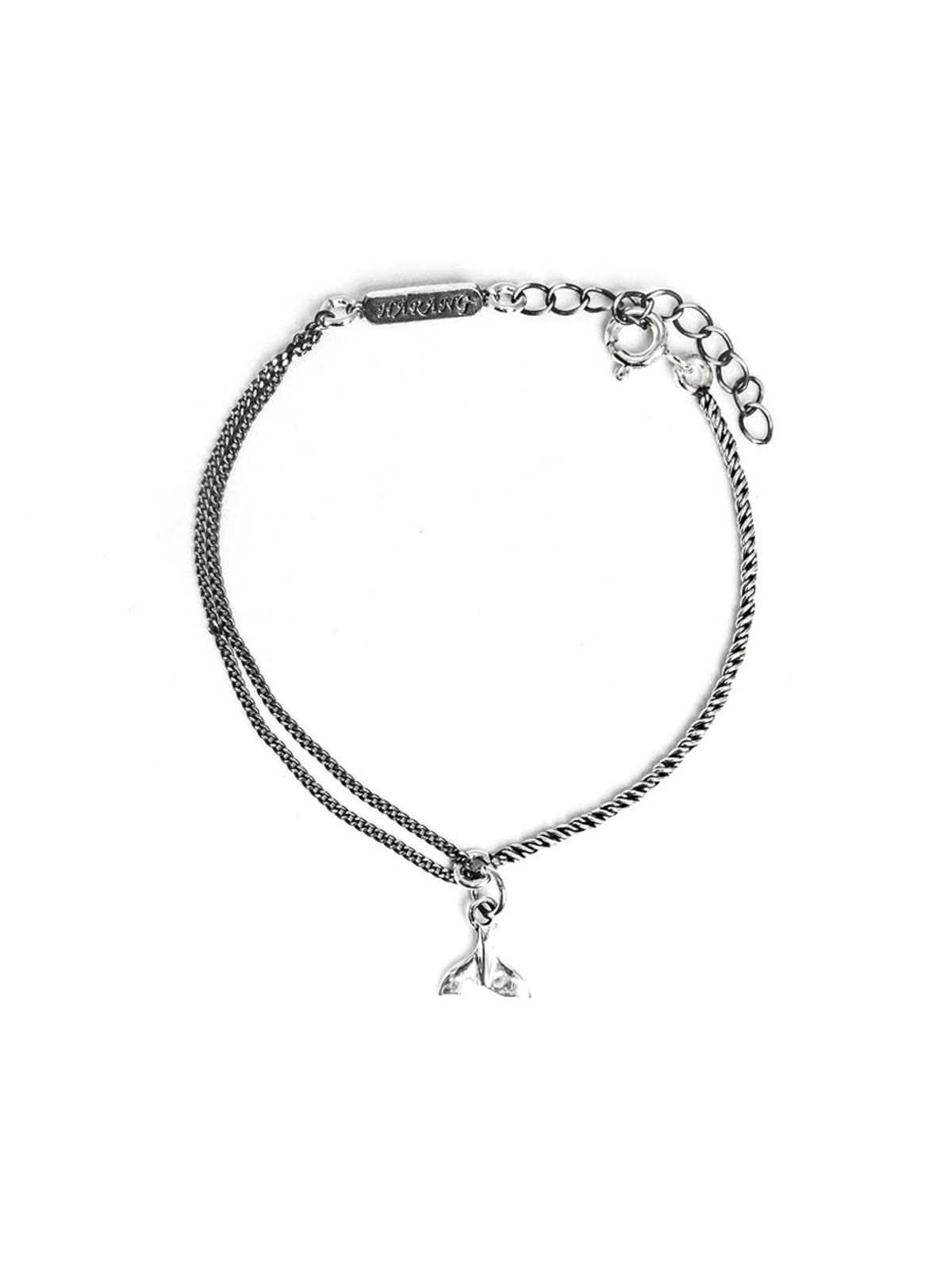 하랑(HARANG) HR 272B_Whale Tail Half &Half Double Chain Bracelet [Rope]