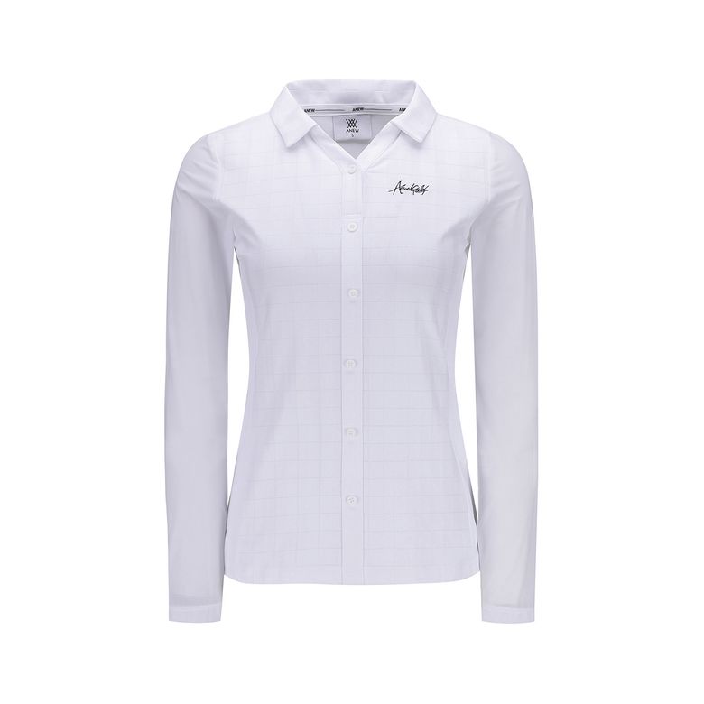 WOMEN V NECK LONG T-SHIRT_WH