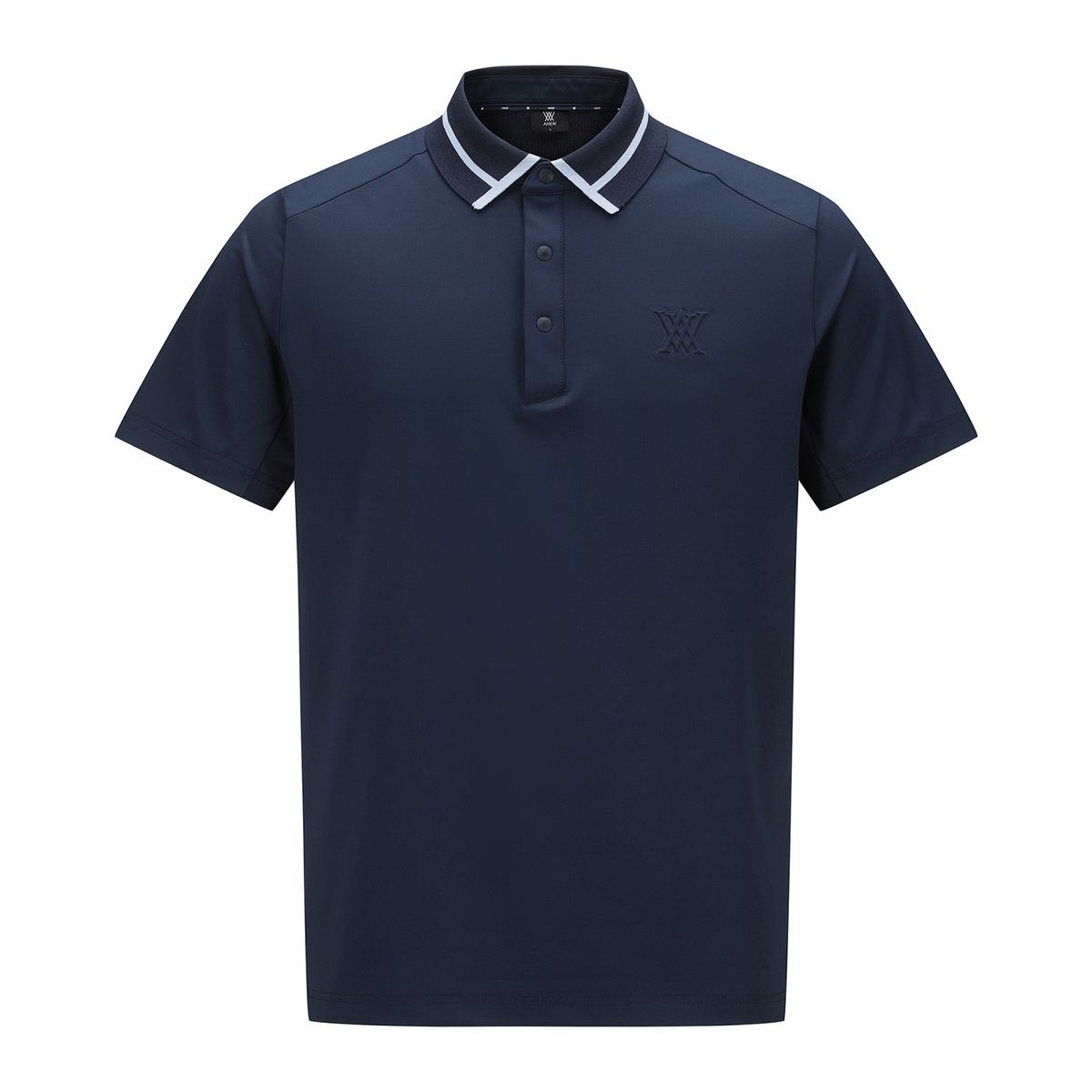 어뉴골프(ANEW GOLF) MEN MESH BLOCK KNIT COLLAR SHOT T-SHIRT_NA