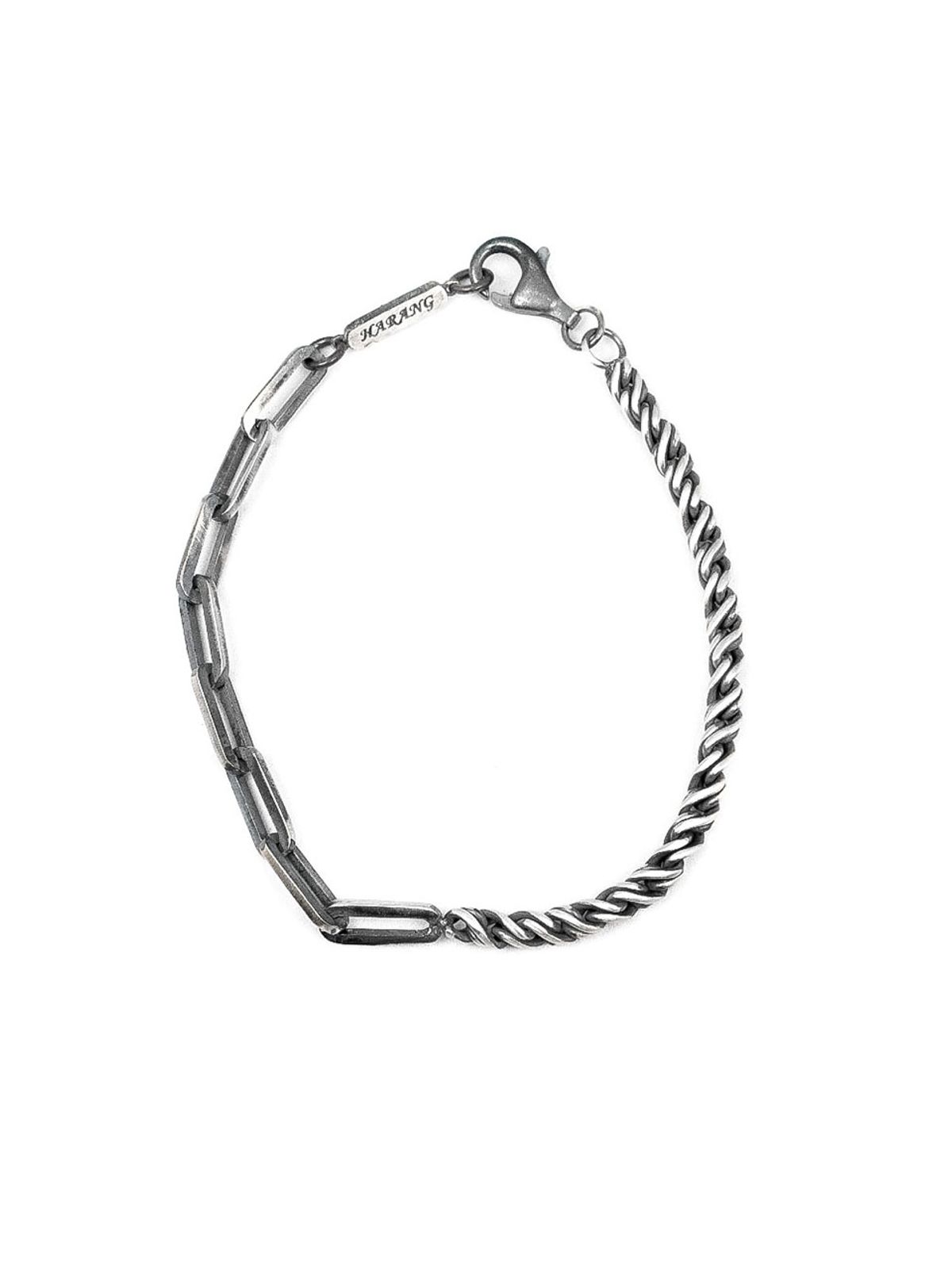 하랑(HARANG) HR 236B_Half &Half Silver Chain Bracelet