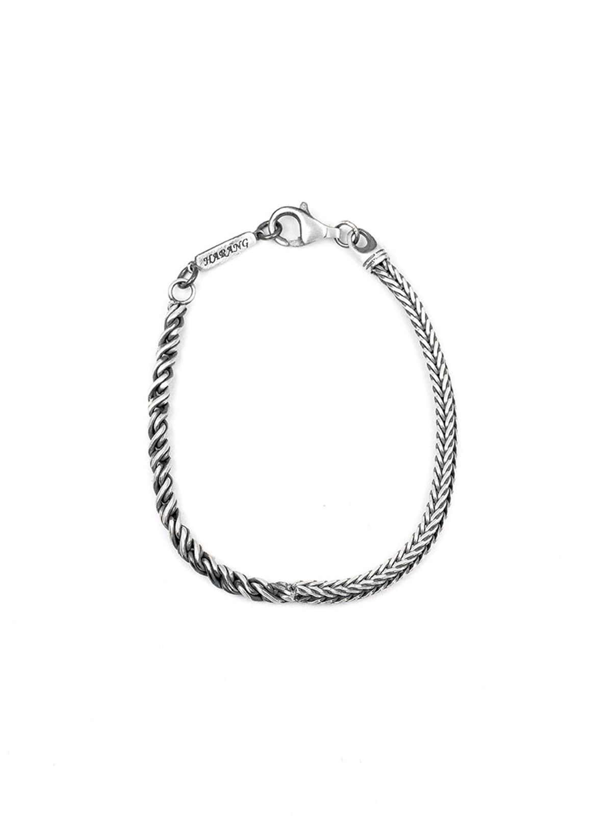 하랑(HARANG) HR 231B_Half &Half Silver Chain Bracelet