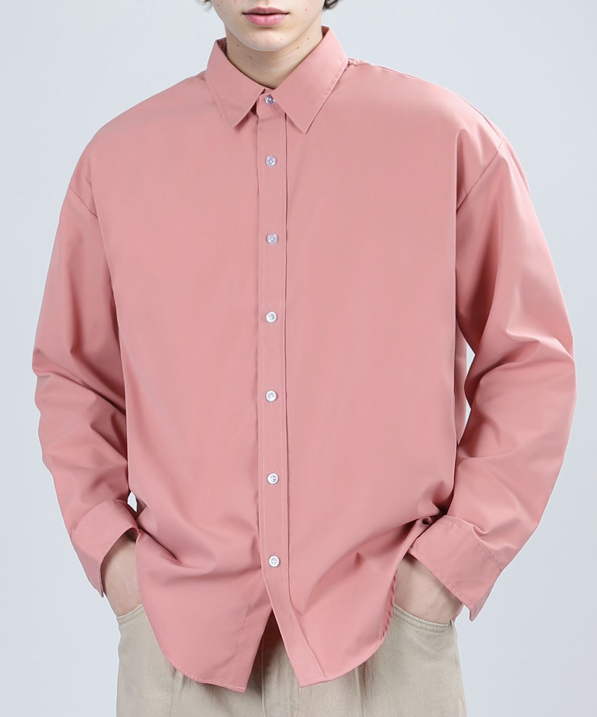 베리베인(VERYVAIN) OVER RUSTLE SHIRTS (PINK)