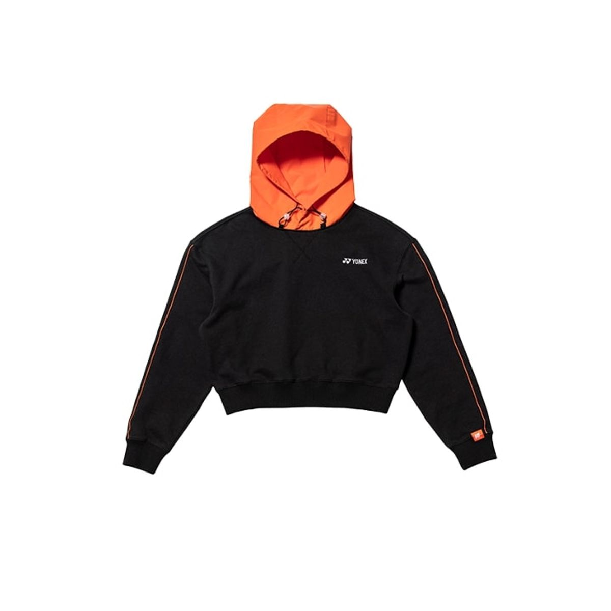 요넥스(YONEX) 245TL007F 미드나이트 블랙 여성용 크롭 후드 티셔츠