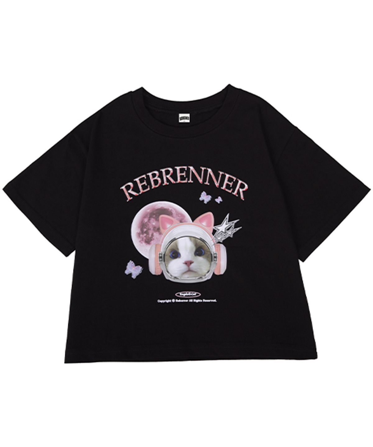 리브레너(REBRENNER) 렉돌 크롭 반팔 티셔츠 블랙
