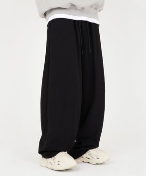 슈퍼 와이드 항아리핏 벌룬팬츠 [블랙]