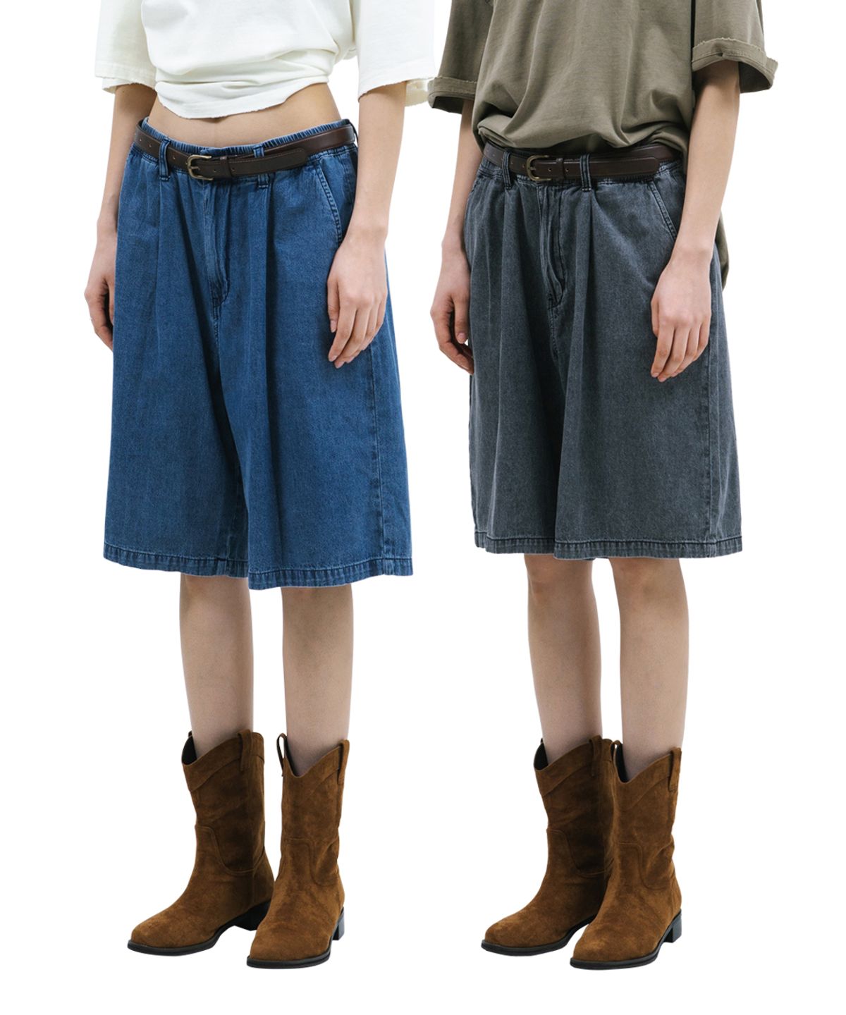빅유니온(BIG UNION) [2COLOR] EASY DENIM SHORTS