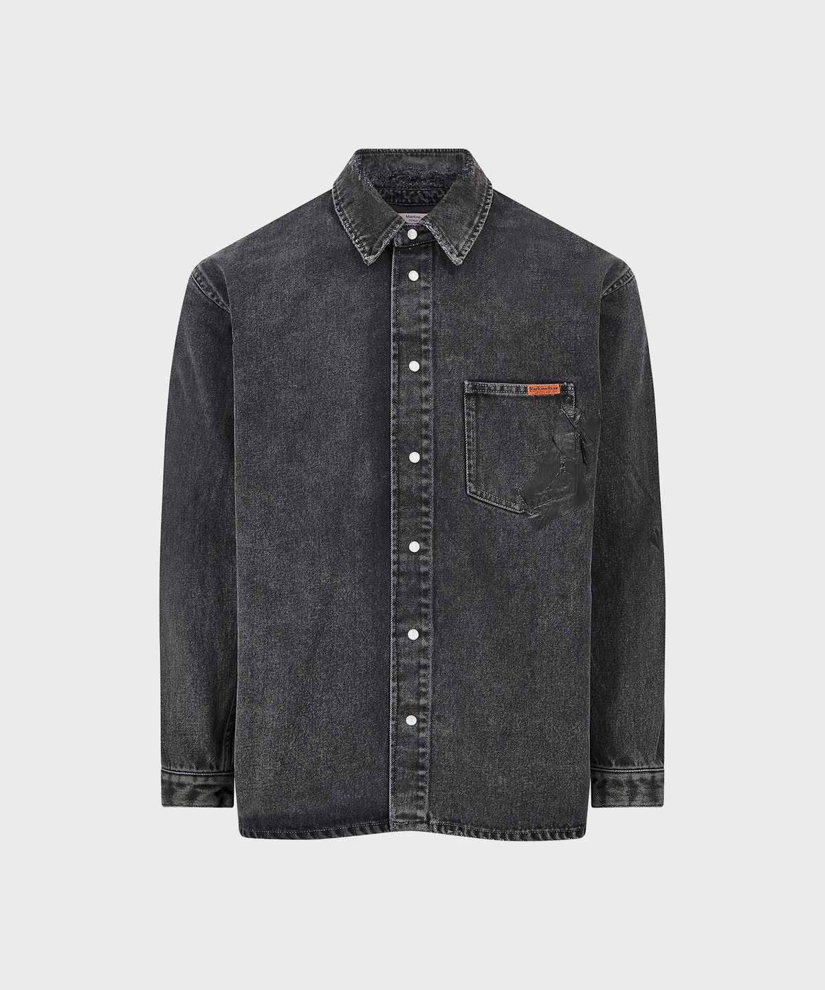 마틴 로즈(MARTINE ROSE) (M) 데님 오버셔츠 블랙 워시 DENIM OVERSHIRT BLACK WASH/GAFFER TAPE