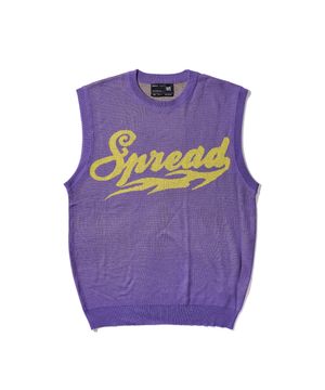 SPREAD KNIT VEST - PURPLE