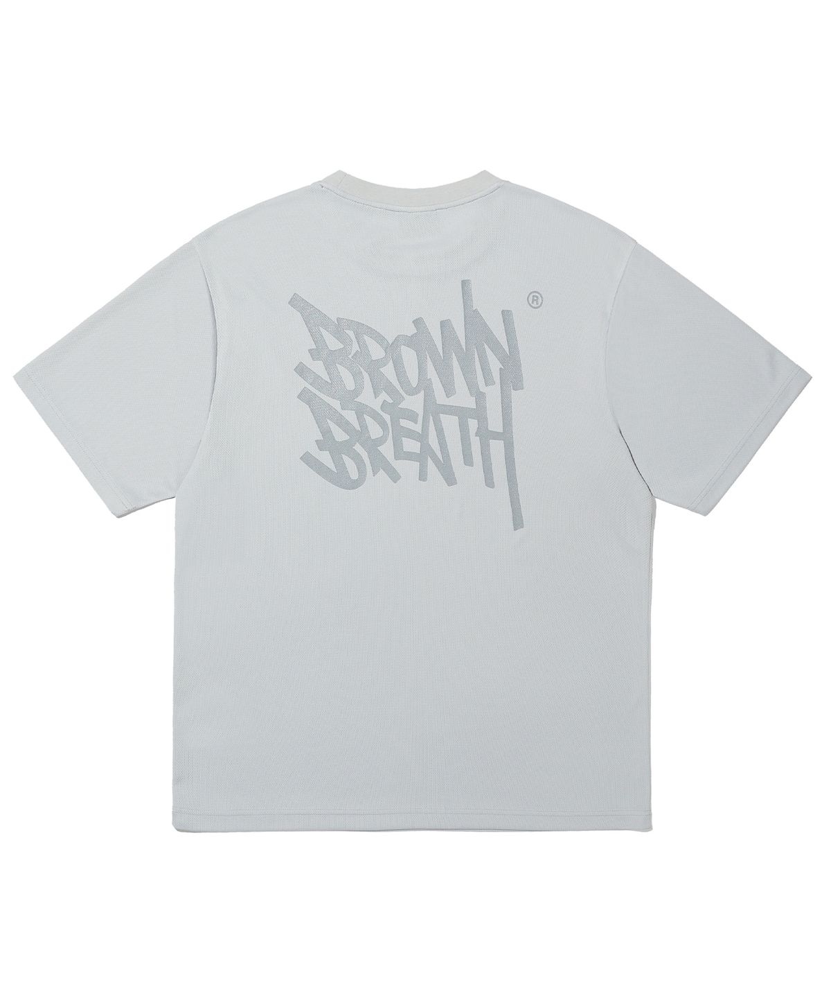 브라운브레스(BROWNBREATH) REFLECTIVE TAG MESH TEE - GREY