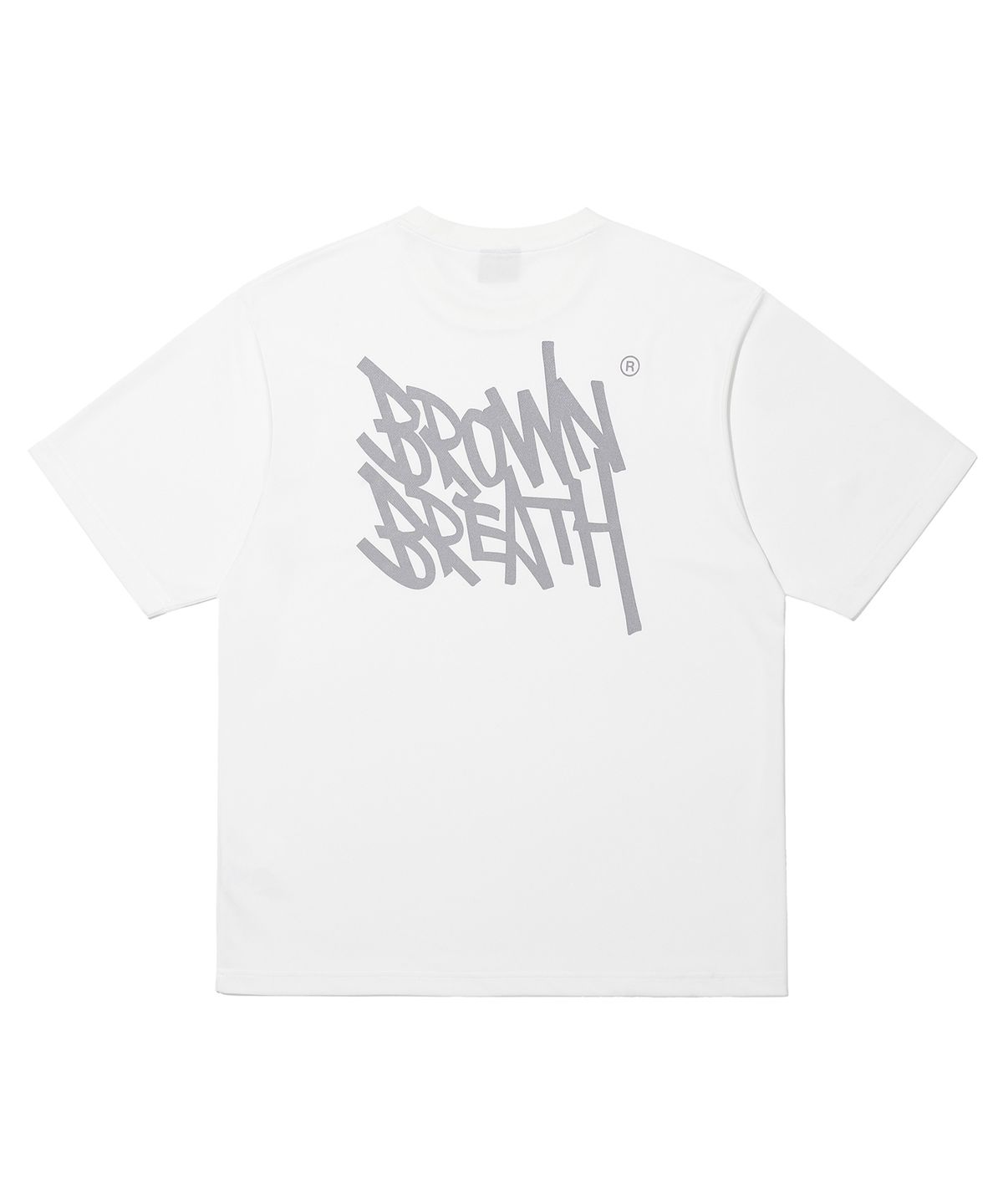 브라운브레스(BROWNBREATH) REFLECTIVE TAG MESH TEE - WHITE