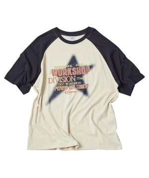 스프레이 스타 래글런 반팔티 라이트 베이지