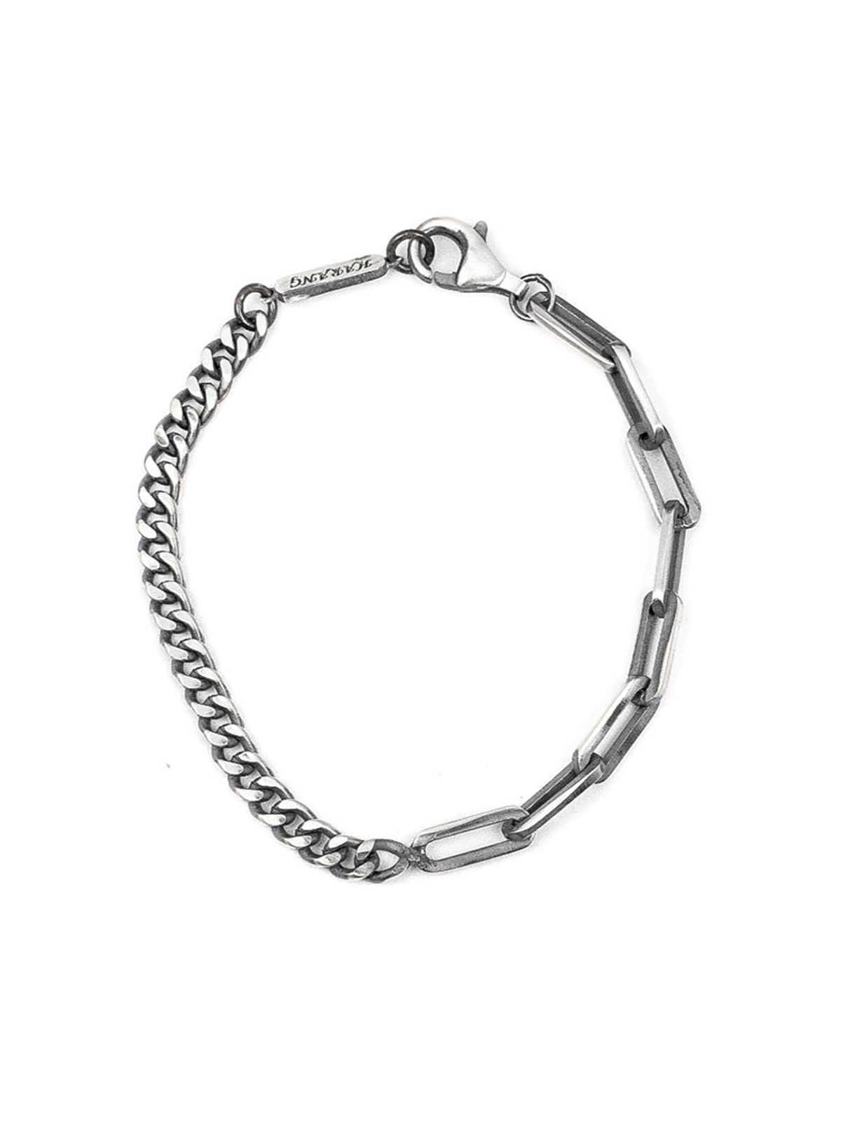 하랑(HARANG) HR 229B_Half &Half Silver Chain Bracelet