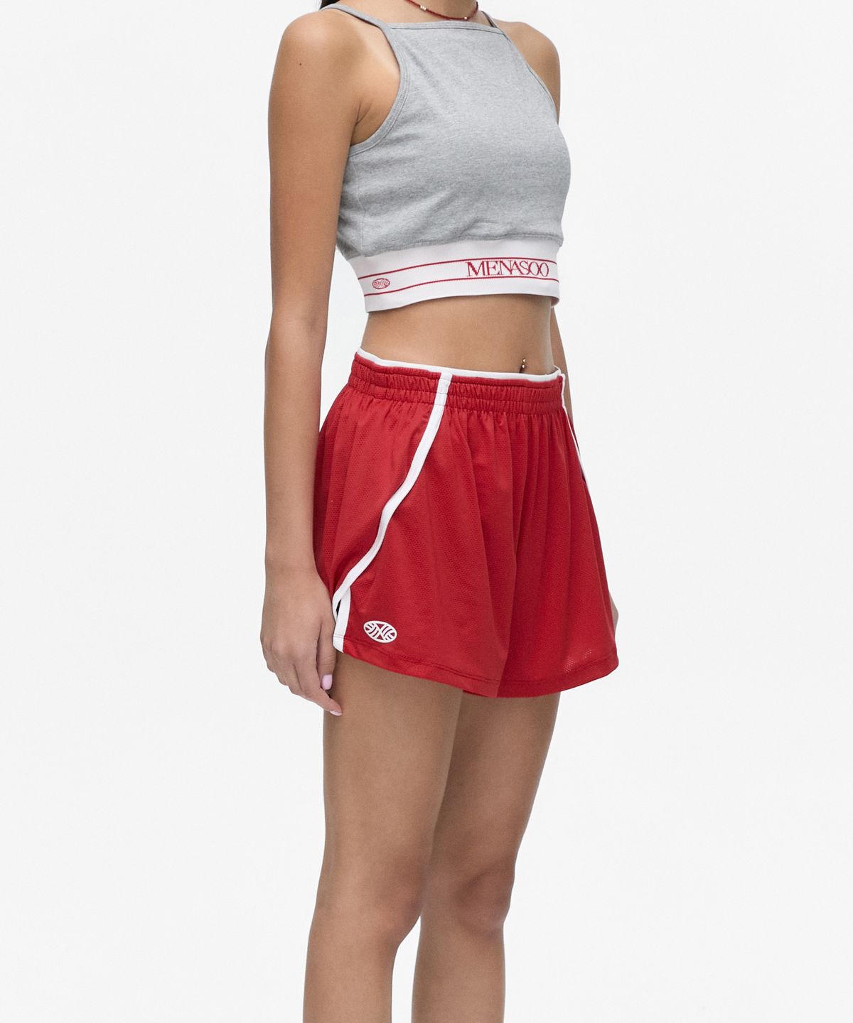 미나수(MENASOO) MESH RUNNER SOFT SHORTS_RED
