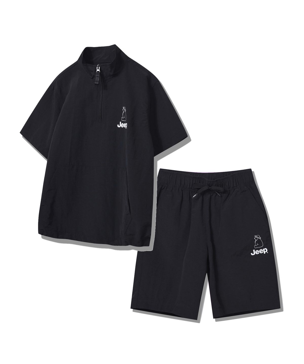 지프키즈(JEEPKIDS) 폴라베어 아노락 반팔셋업_BK