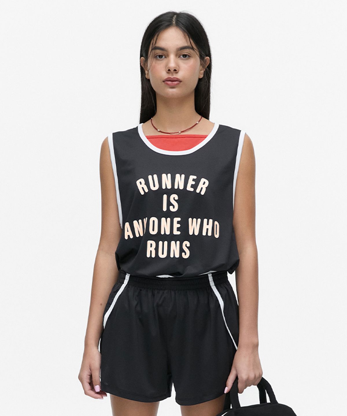 미나수(MENASOO) MESH RUNNER CLUB SLEEVE_BLACK