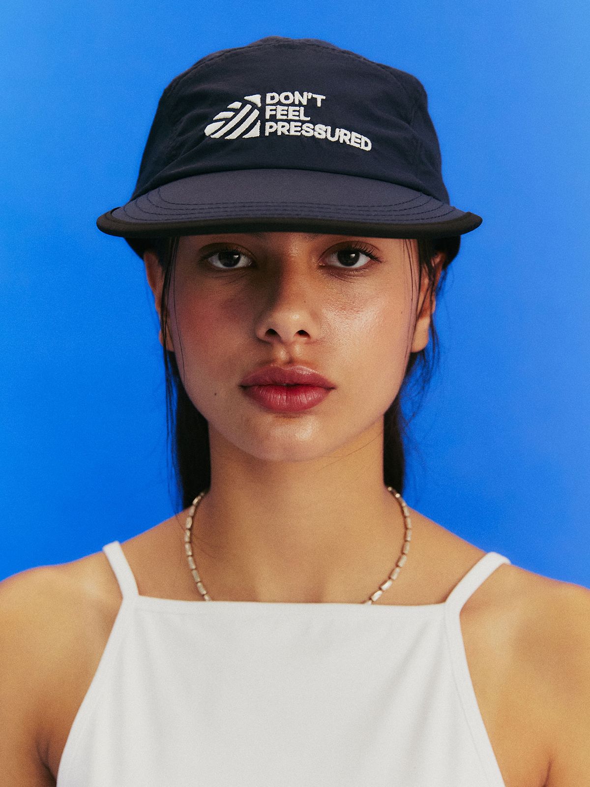미나수(MENASOO) DONTPRESSURED CAMP CAP_NAVY