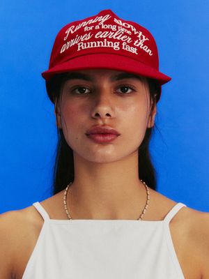 RUNNING SLOWLY COTTON CAP_RED