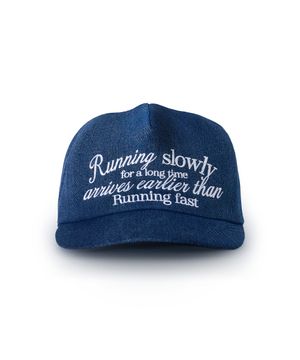 RUNNING SLOWLY COTTON CAP_DENIM