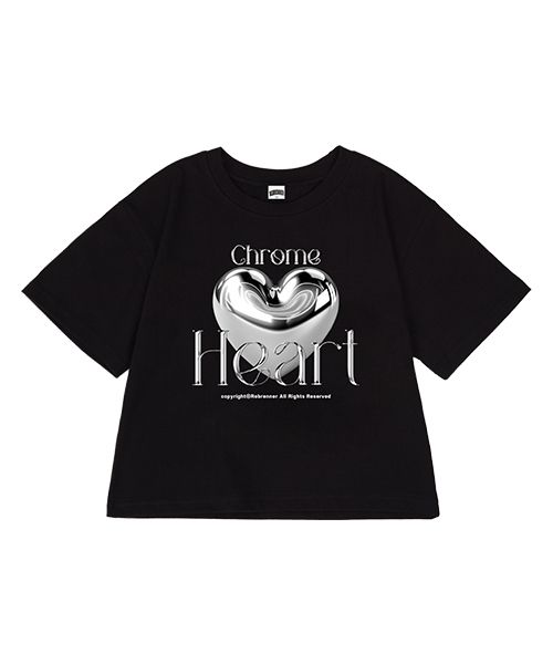 MUSINSA | REBRENNER Chrome Hearts Crop Short Sleeve T-Shirt Black