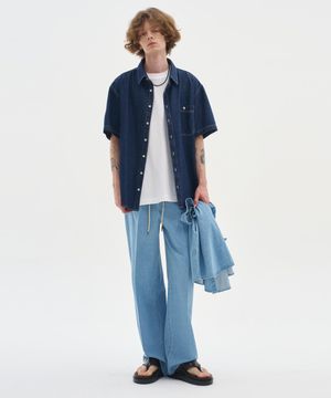 썸머 데님 셔츠&팬츠 셋업