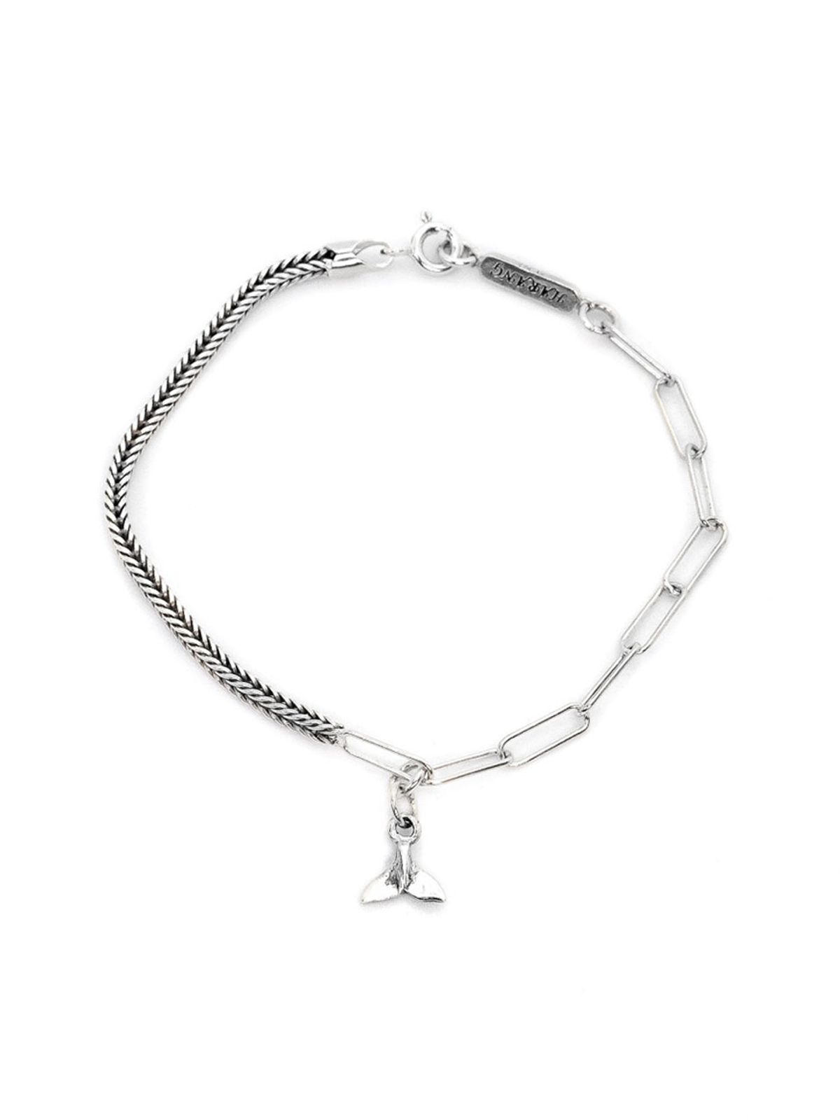 하랑(HARANG) HR 198B_Half & Half Whale Tail Chain Bracelet