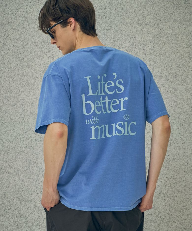 T20046 Music printing T-shirt_Blue
