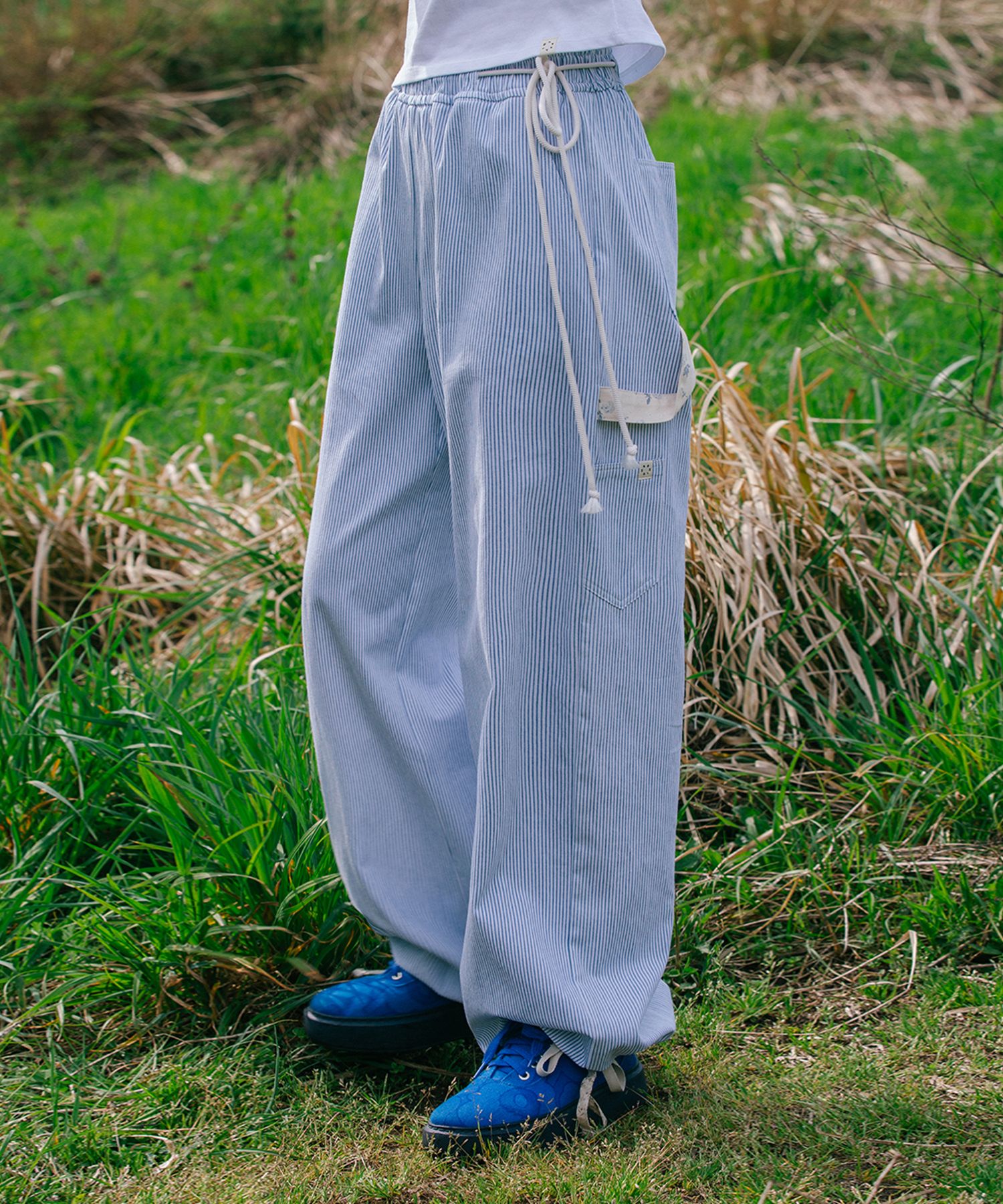 OHESHIO ■ STRIPE CARPENTER PANTS MUSINSA | OHESHIO STRIPE CARPENTER PANTS, BLUE