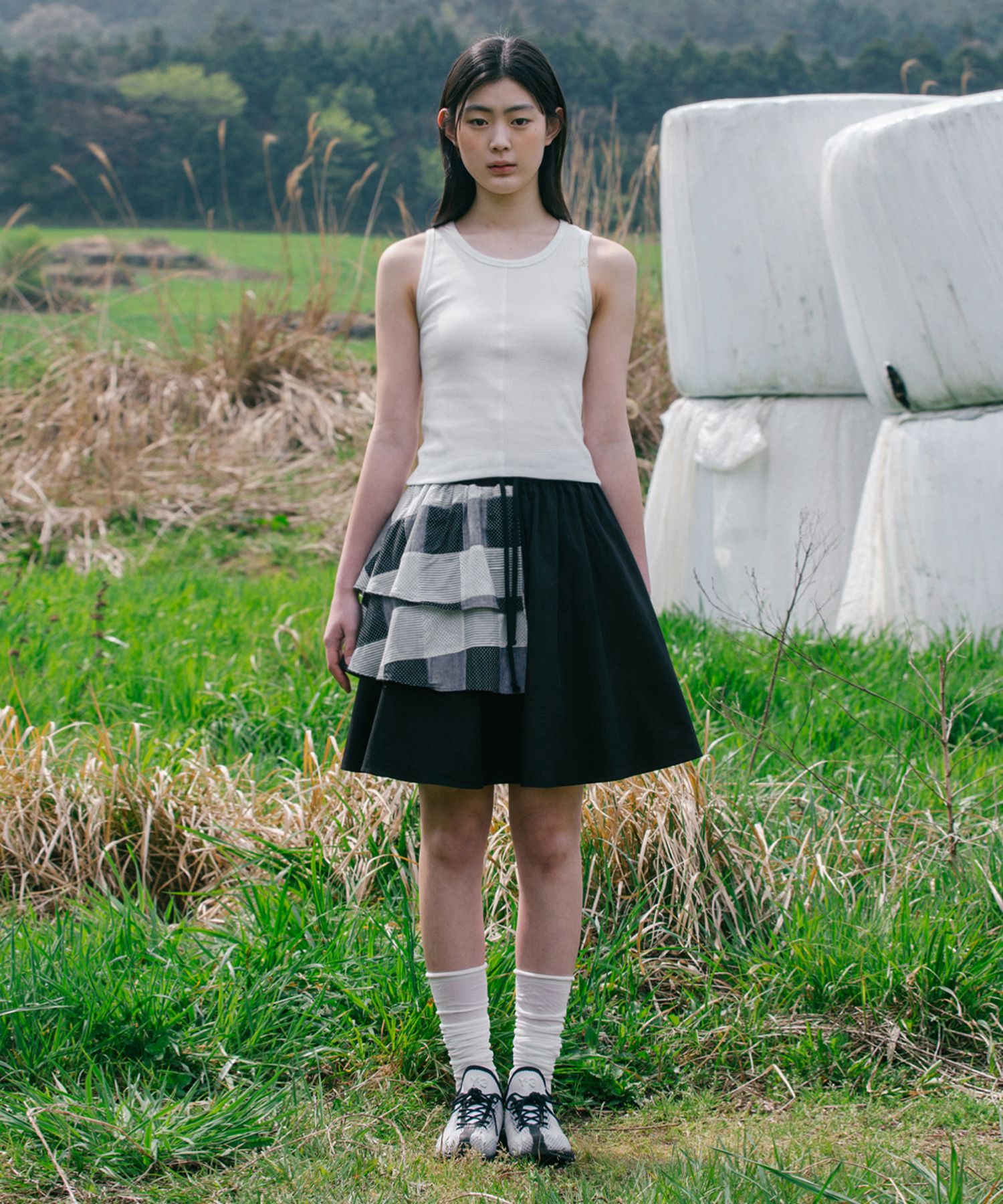 品揃え豊富で MUSINSA | BLACK SKIRT, COLORED CANCAN OHESHIO スカート