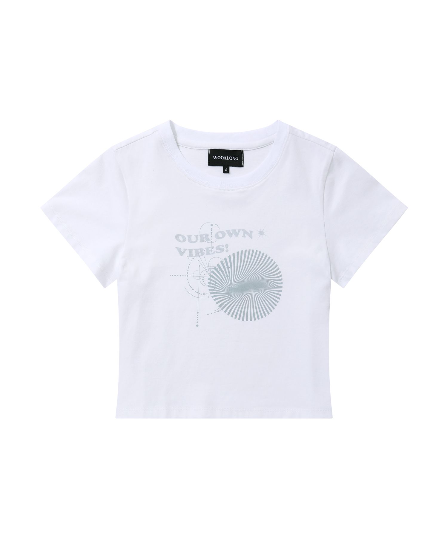 [WOOALONG]★24SS★韓国人気★Vibe crop T MUSINSA | WOOALONG Vibe crop T - WHITE
