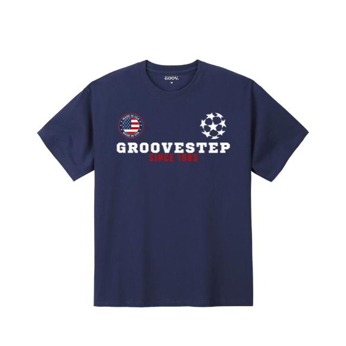 그루브스텝(GROOVESTEP) 라운드리그 오버핏 프린팅 반팔 티셔츠 S0140