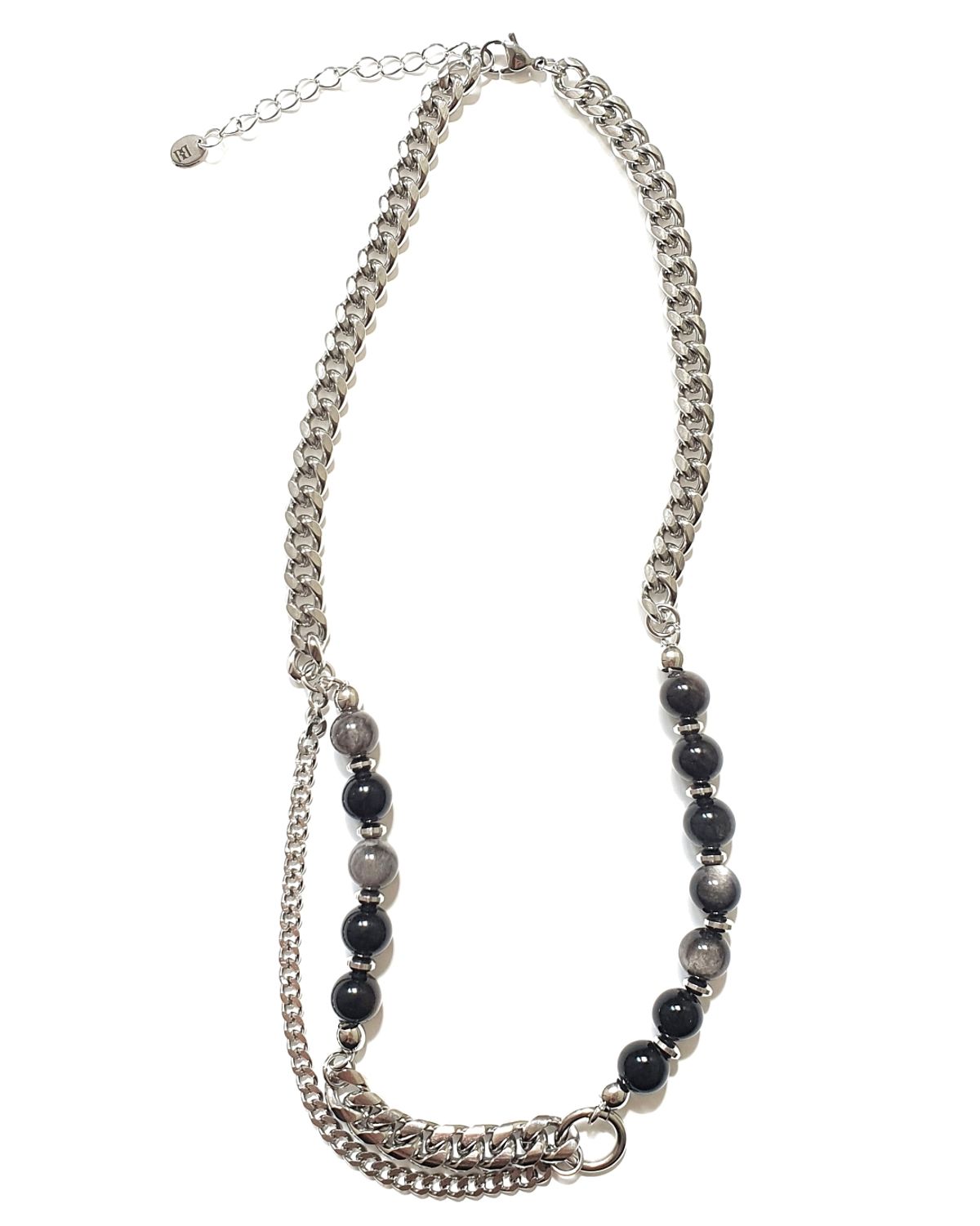 바이브(BYBE) Black Stone layered necklace