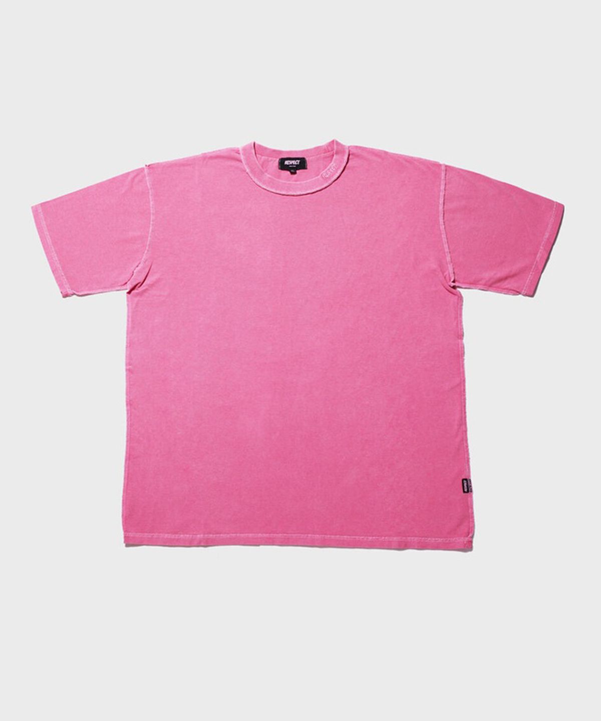 리스펙트(RESPECT) reverse stitch pigment half tee (washed pink)