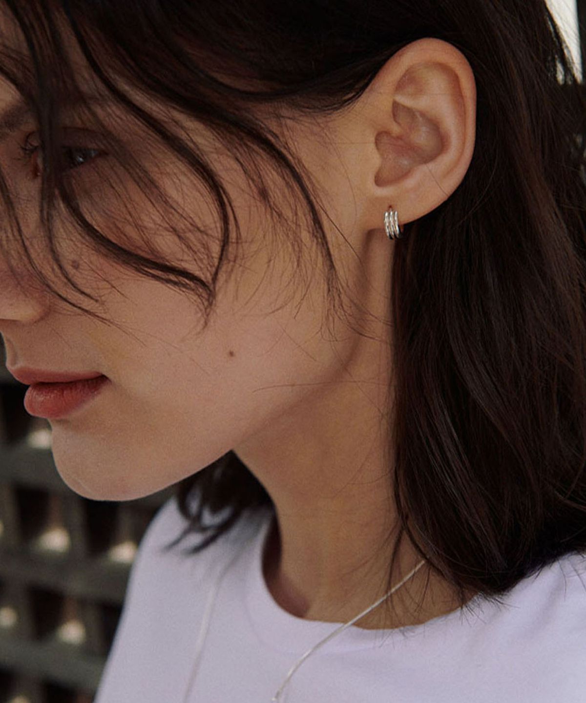 베흐트(VERTE) [925 silver] Deux.silver.183 / fort earring (silver)