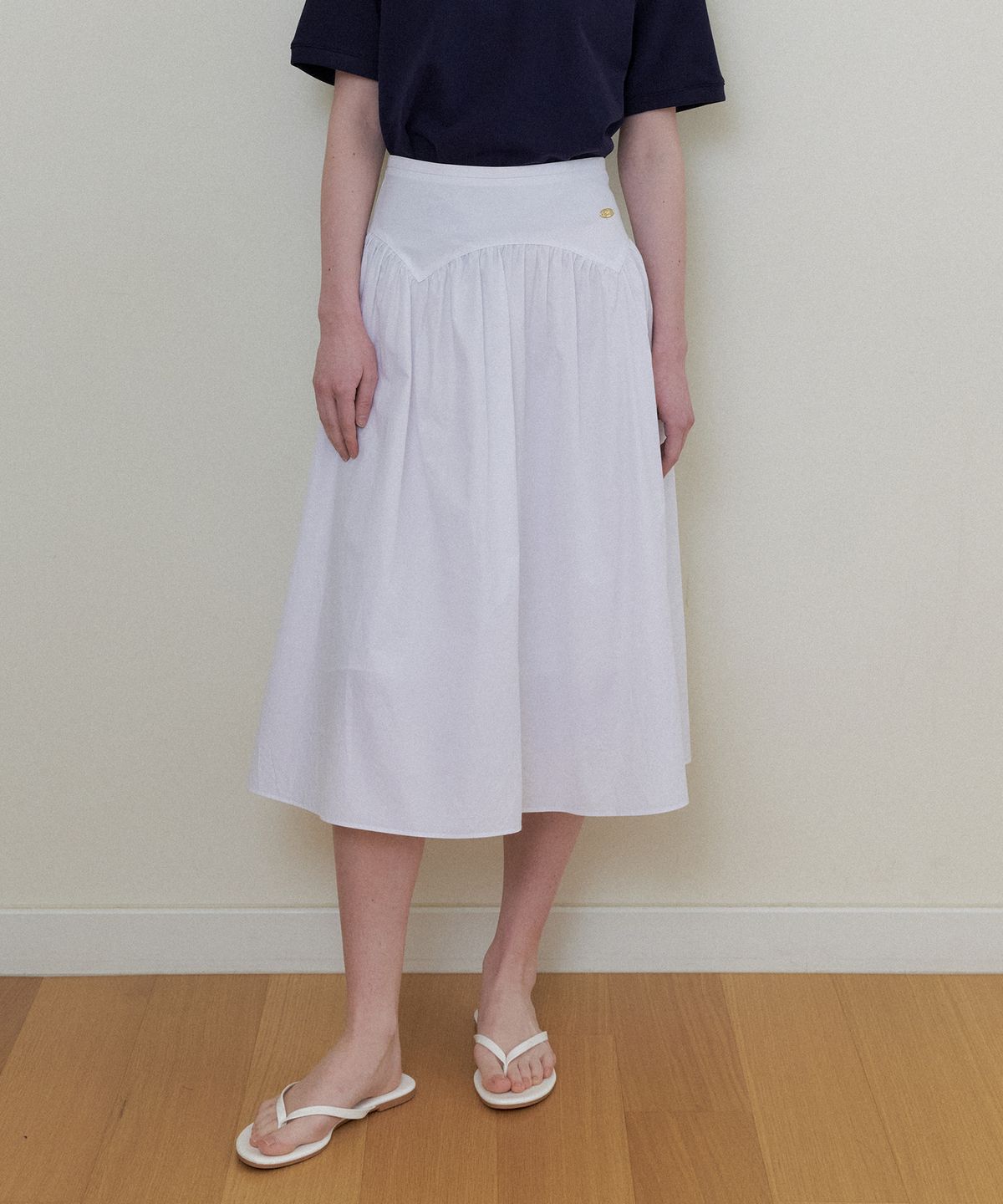 더페니(THE PENNY) MAY SHIRRING SKIRT - Ivory