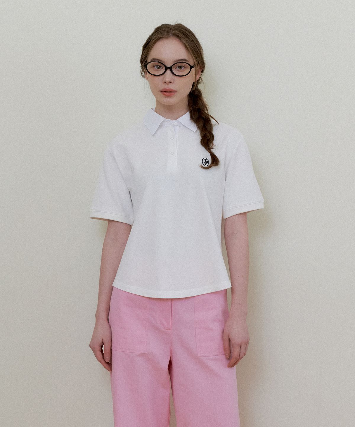더페니(THE PENNY) PIGUE HAIF TEE - Ivory