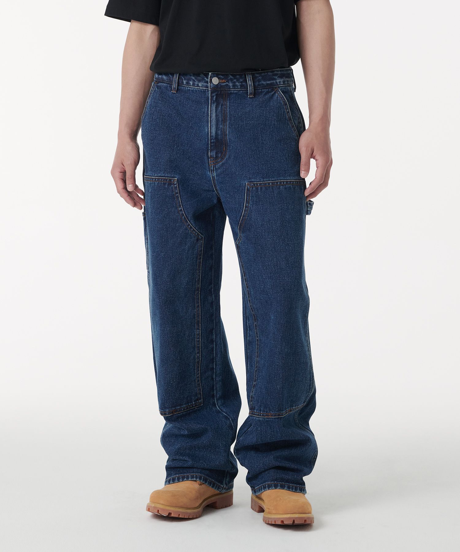 MUSINSA | MUSINSA STANDARD Denim wide double knee carpenter