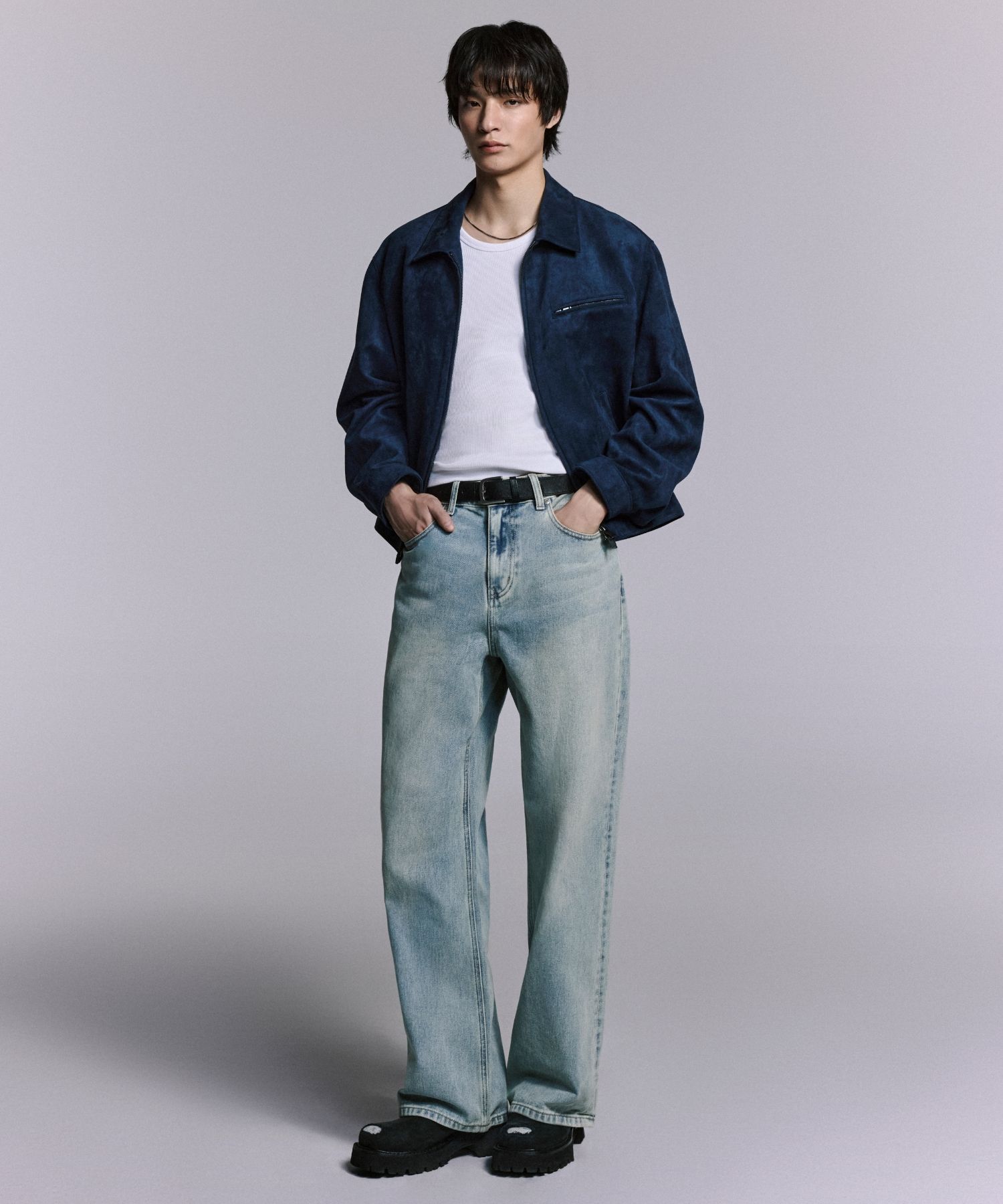 ★MUSINSA STANDARD★ Side brush wide denim pants yellow dark MUSINSA | MUSINSA STANDARD Big brush wide denim pants