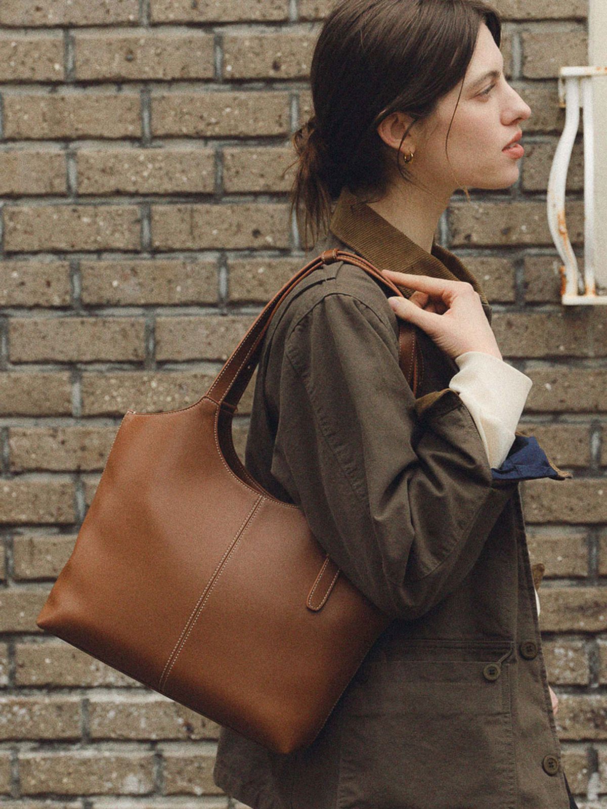 드메리엘(DEMERIEL) 90 Veneta Bag Medium Tan Brown