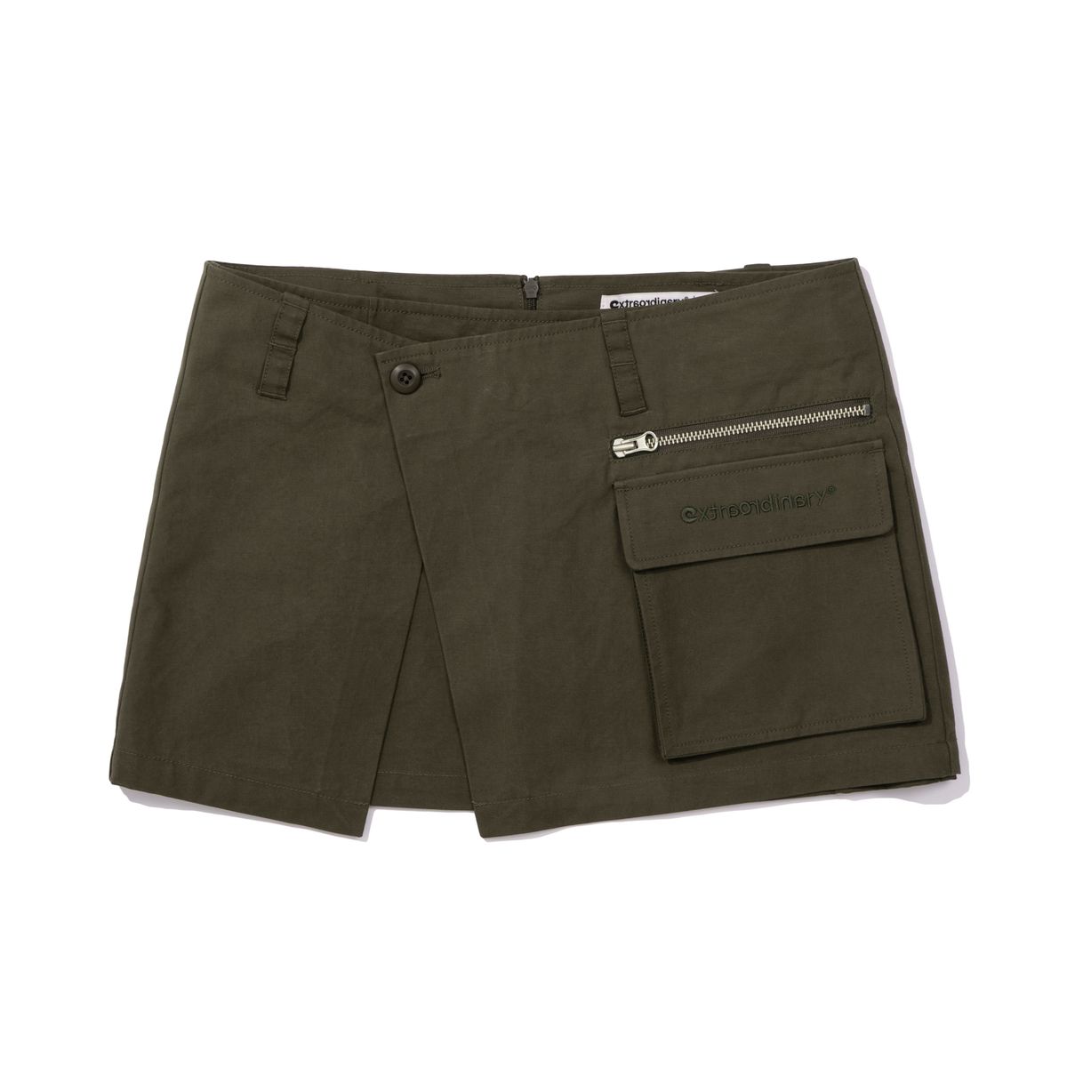 엑스트라오디너리(EXTRAORDINARY) WOMEN CARGO WRAP SKIRT   KHAKI