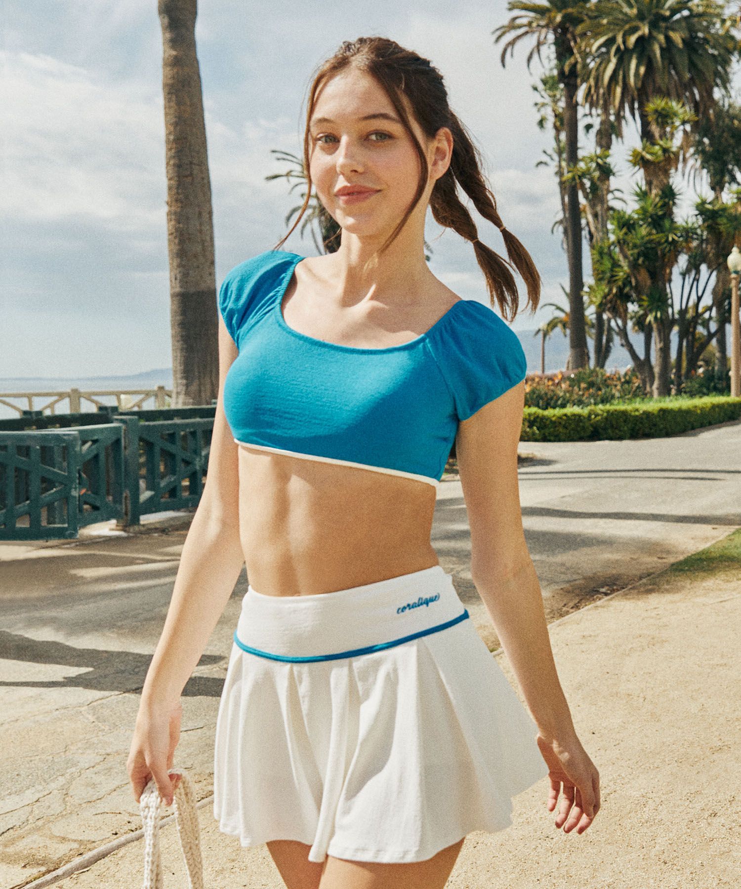 ◆CORALIQUE◆ Tennis Suede Like Bikini 2color MUSINSA | CORALIQUE Tennis pleat line bikini blue