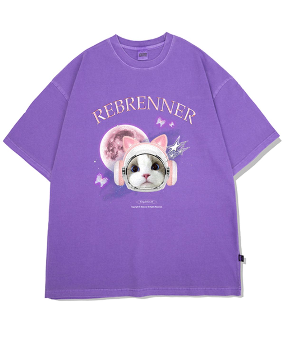 리브레너(REBRENNER) 렉돌 피그먼트 오버핏 반팔티셔츠 퍼플